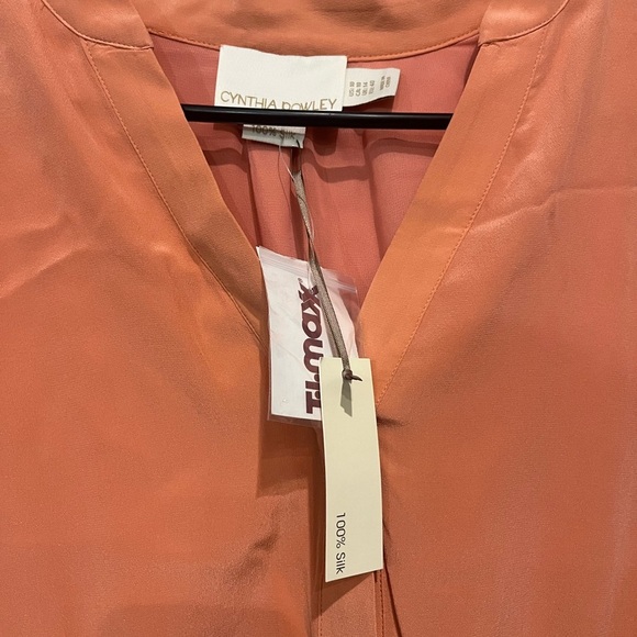 Cynthia rowley NWT women’s 100% silk peach colored sleeveless dress midi size 10 - Picture 3 of 7